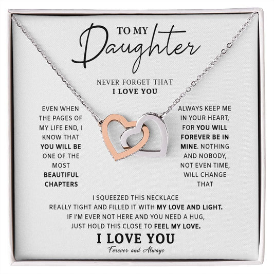 532D To My Daughter Love Necklace, Birthday Gift For Daughter, Daughter Necklace