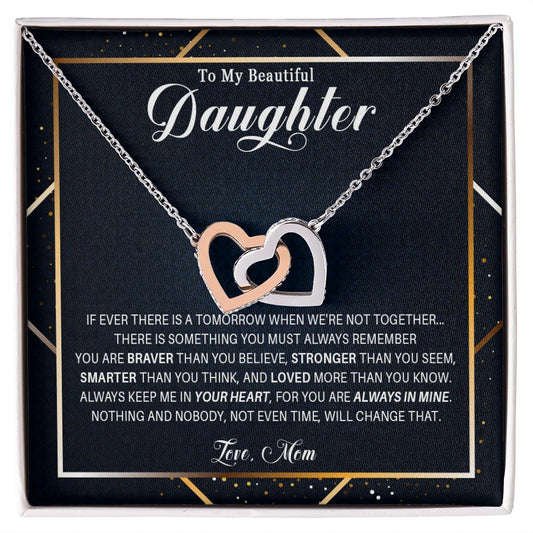 537D Gift For Daughter From Mom, To My Daughter Necklace, Birthday Gifts for Daughter