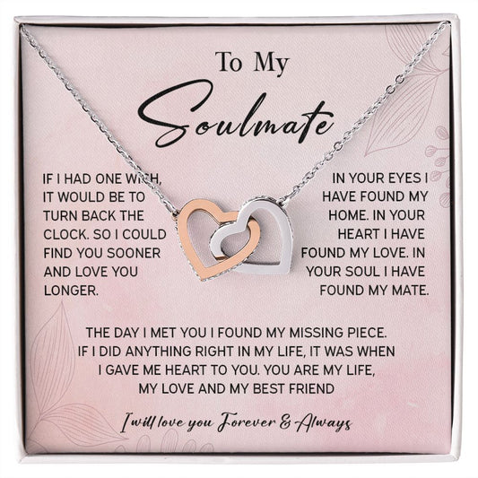 464D To My Soulmate/Wife Necklace Gift for Fiancée / Girlfriend Gifts for Her