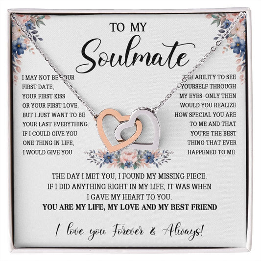 474D To My Soulmate Necklace, Gift For Her, Christmas Gift For Her, Gift For Soulmate