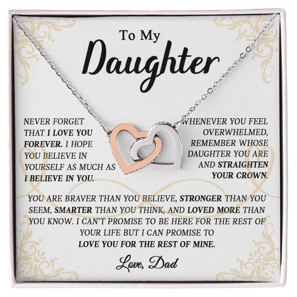 622D To My Daughter Necklace, Daughter Father Necklace, Daughter Gift From Dad, Xmas