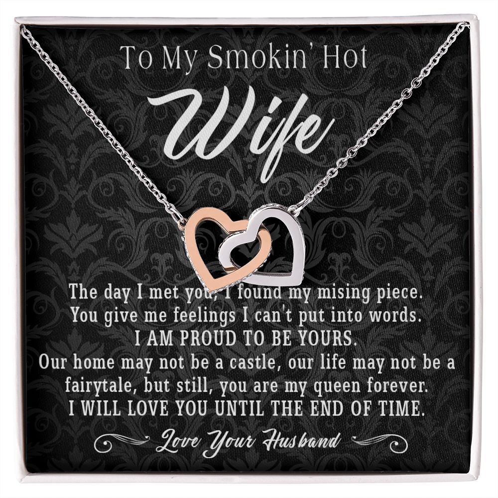 95D To My Smokin Hot Wife Necklace, Anniversary Birthday Gift for Wife From Husband
