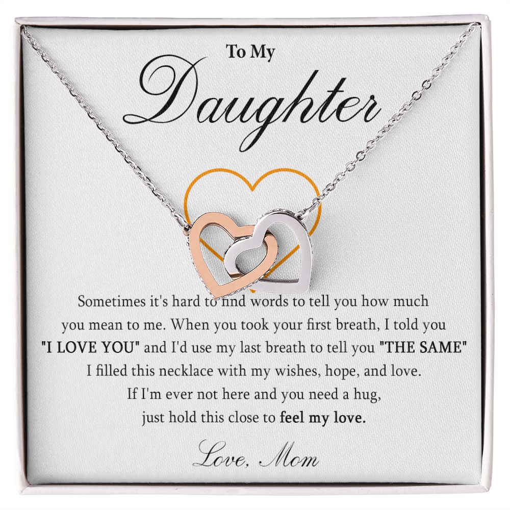 572D To My Daughter Necklace, Daughter Birthday Gift, Love Gift For Daughter From Mom