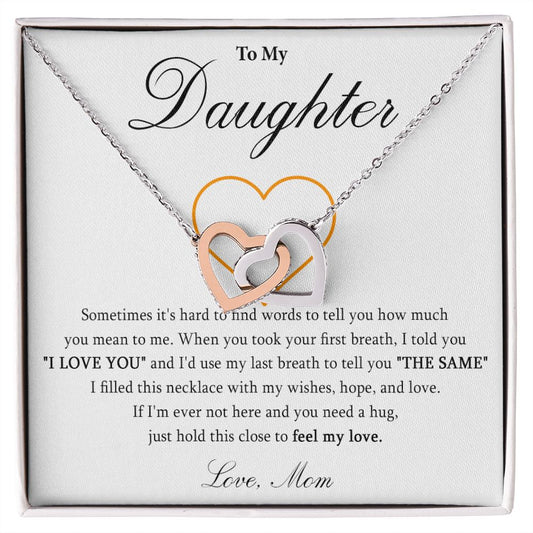 572D To My Daughter Necklace, Daughter Birthday Gift, Love Gift For Daughter From Mom