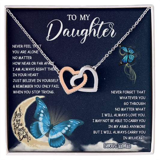 476D To My Daughter Necklace Mother to Daughter Birthday Graduation Gift from Mom