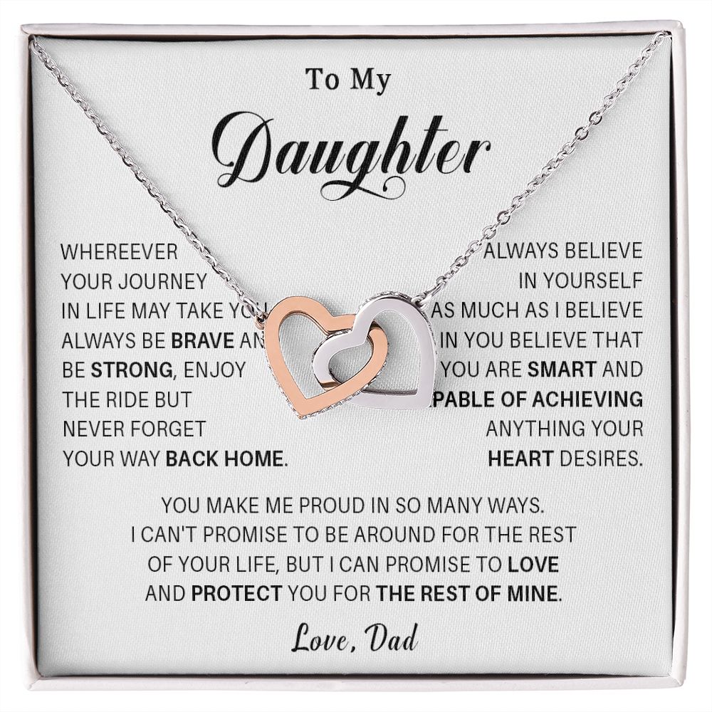 594D To My Daughter Necklace, Gift For Daughter From Dad, Daughter Father Necklace