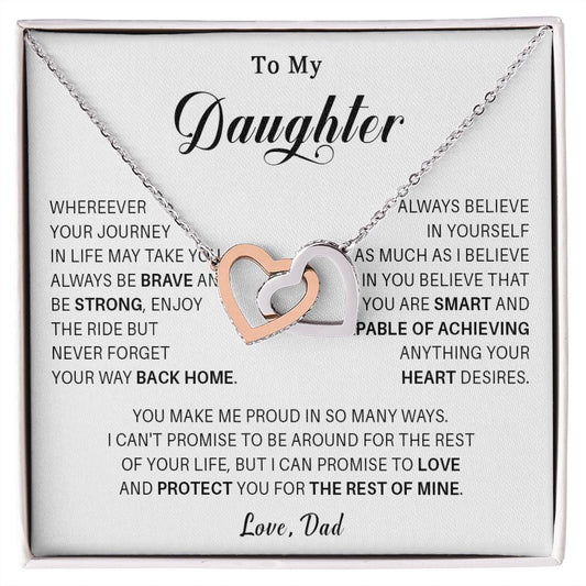 594D To My Daughter Necklace, Gift For Daughter From Dad, Daughter Father Necklace