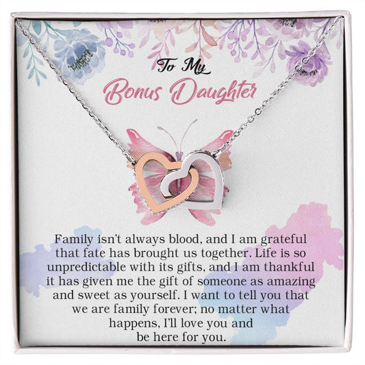103D To My Bonus Daughter, Bonus Daughter Necklace, Birthday Gift For Stepdaughter