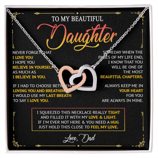 481D To My Daughter Necklace, Birthday Gift For Daughter From Dad, Women Jewelry Gift