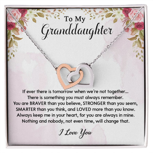 610D To My Granddaughter Necklace, Christmas Daughter Gift, Birthday Christmas Gift