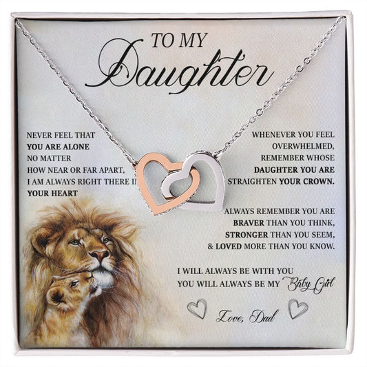 483D Birthday Gifts For Daughter From Dad, Daughter Necklace From Dad, To My Daughter