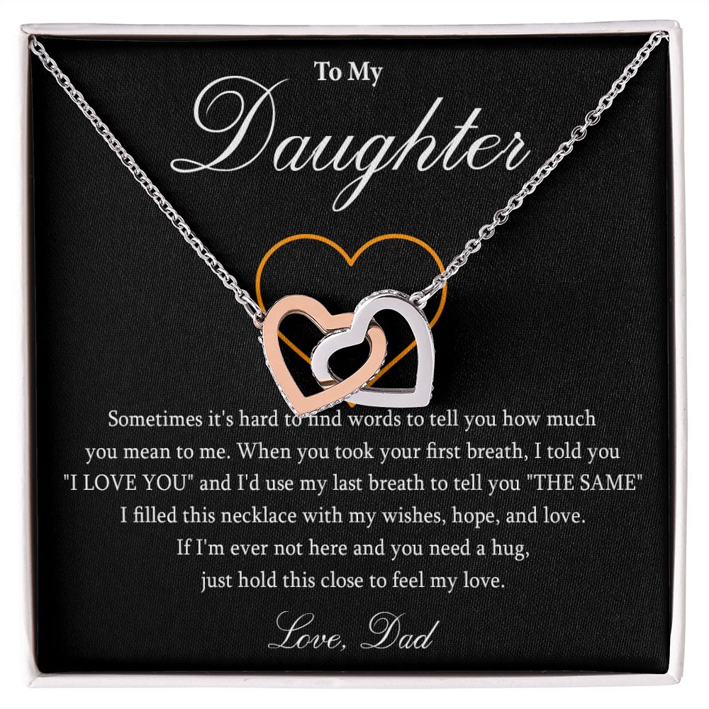 569D To My Daughter Necklace, Gift For Daughter From Dad, Daughter Father Necklace