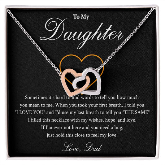 569D To My Daughter Necklace, Gift For Daughter From Dad, Daughter Father Necklace
