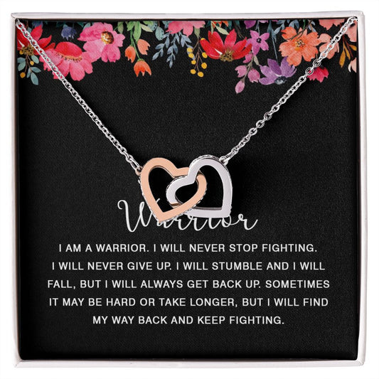 422D Warrior Necklace, I am Warrior, I Will Never Stop Fighting, Gift Birthday