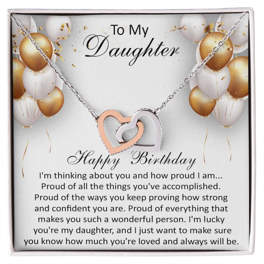 407C To My Daughter Necklace, Happy Birthday Gift, Necklace Gift For Daughter