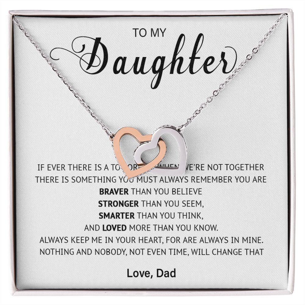 504D To My Daughter Necklace, Birthday Gift For Daughter From Dad, Christmas Jewelry
