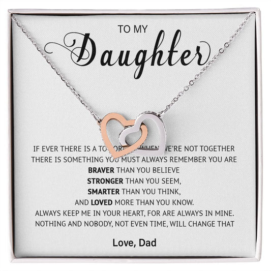504D To My Daughter Necklace, Birthday Gift For Daughter From Dad, Christmas Jewelry