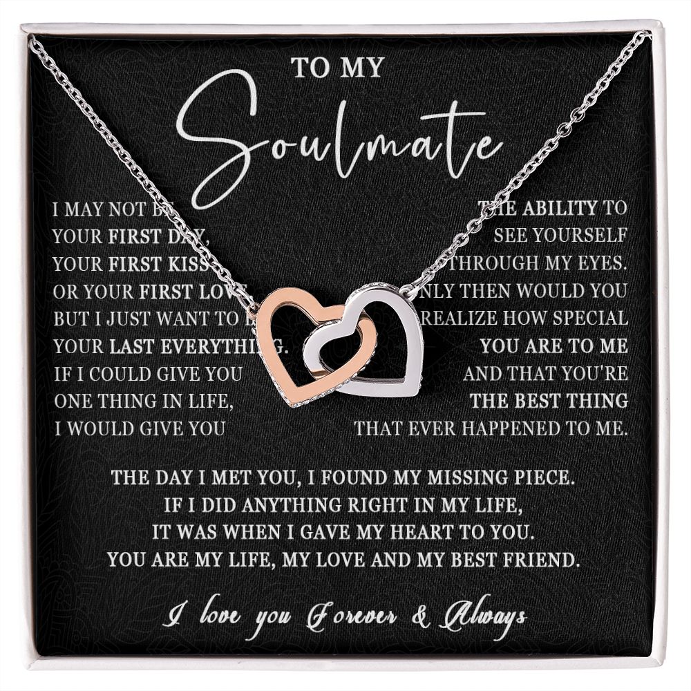 507D Love Gift For Her, To My Soulmate Necklace, Gift For Soulmate, Girlfriend, Wife