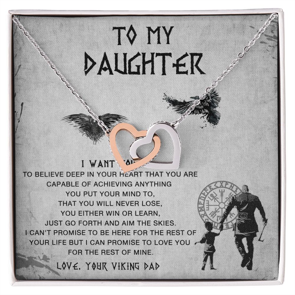 117D To My Daughter Necklace From Viking Dad, Gift For Viking Daughter Gift Necklace
