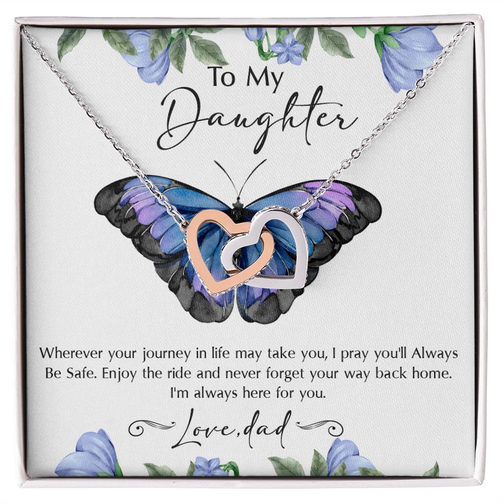 99D To My Daughter Necklace, Gift For Daughter From Dad, Necklace Gift Birthday