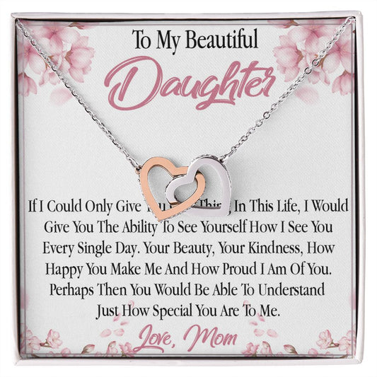 27D To My Daughter From Mom Necklace, Holiday, Birthday Gift To Daughter From Mom