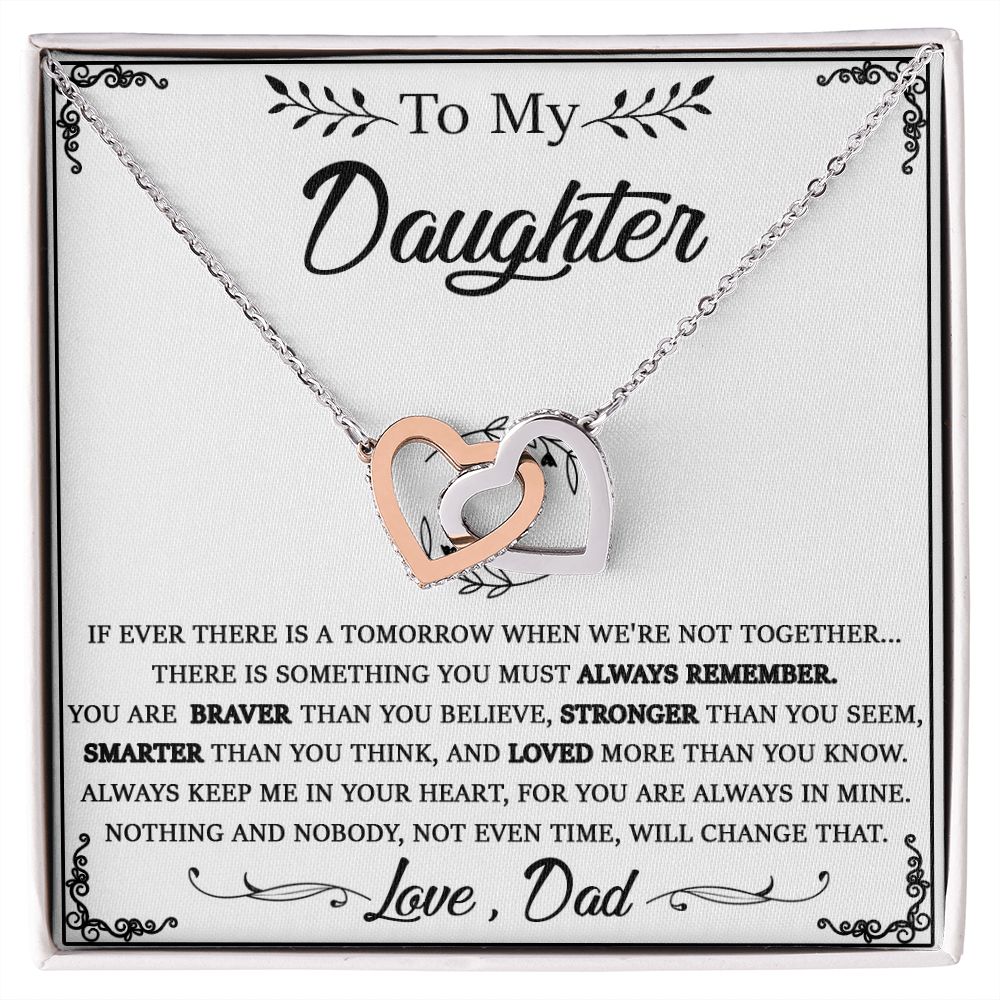 114D Daughter Necklace From Dad, To My Daughter Necklace, Christmas Birthday Gifts