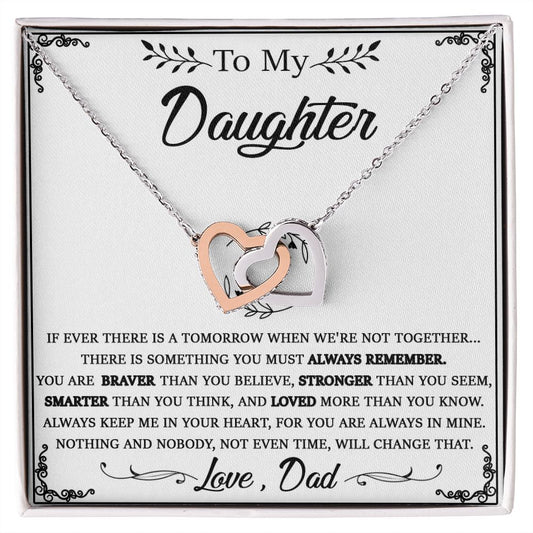 114D Daughter Necklace From Dad, To My Daughter Necklace, Christmas Birthday Gifts