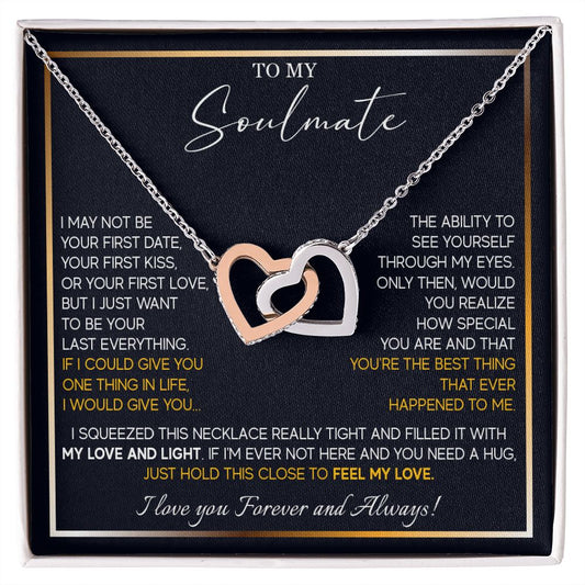 560D To My Soulmate Necklace, Couples in Love Gifts, Jewelry Romantic Gifts For Wife