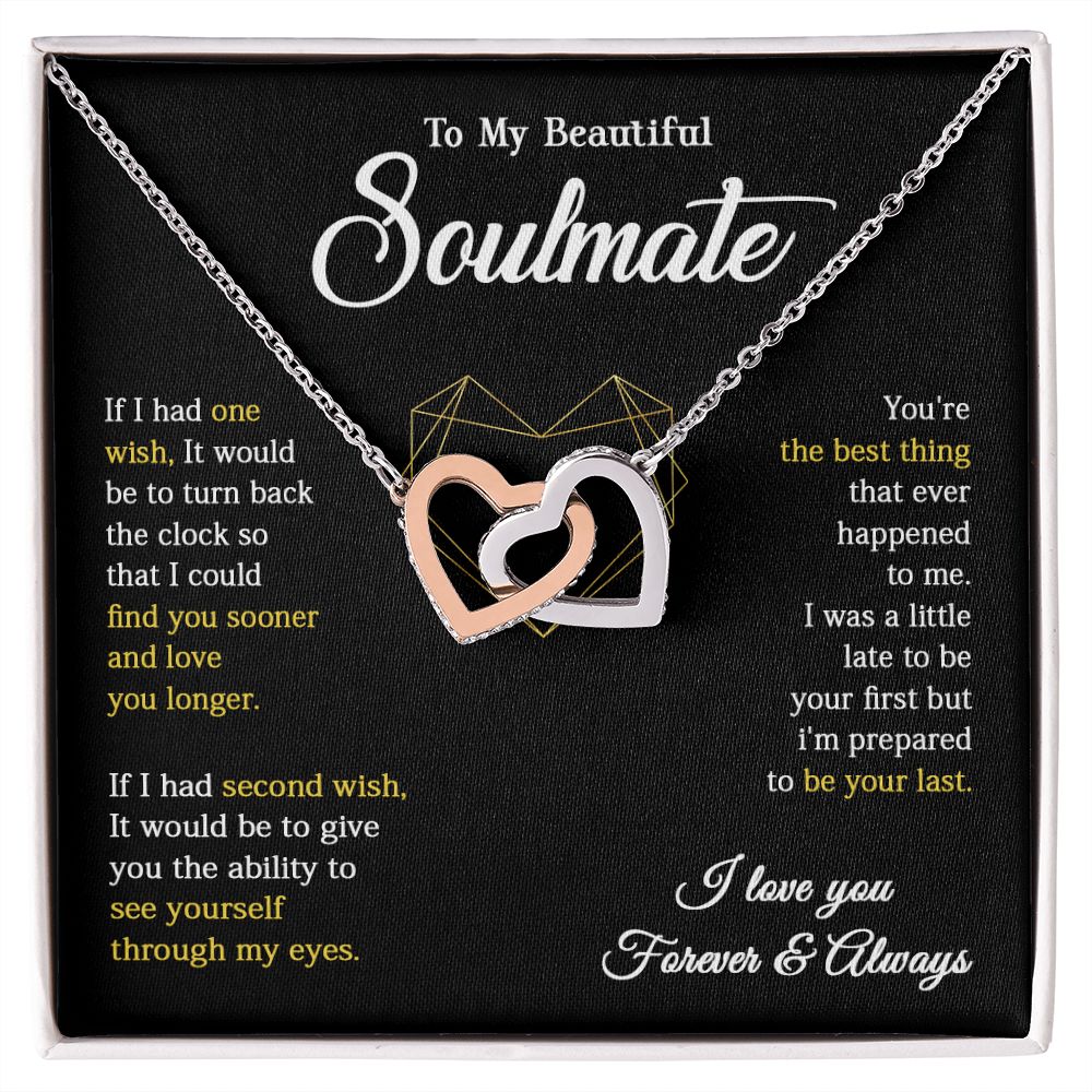 617D To My Soulmate Necklace, Gift For Wife Girlfriend From Husband, Valentines Gift