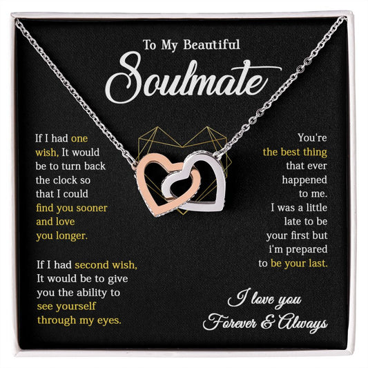 617D To My Soulmate Necklace, Gift For Wife Girlfriend From Husband, Valentines Gift