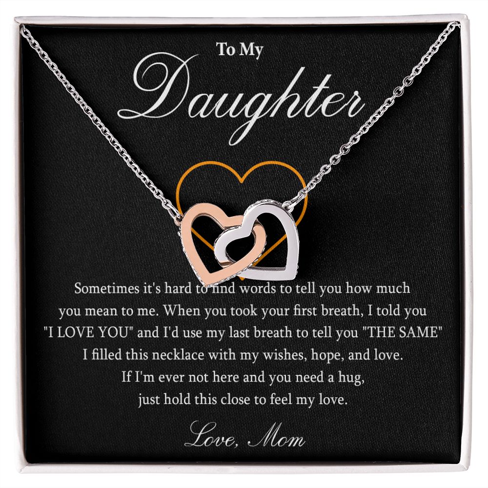 570D To My Daughter Necklace, Gift For Daughter From Mom, Daughter Mother Necklace