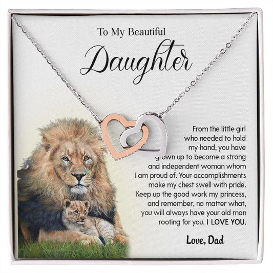 620D To My Daughter Necklace From Dad, Birthday Gift, Father Daughter Gift, Holiday