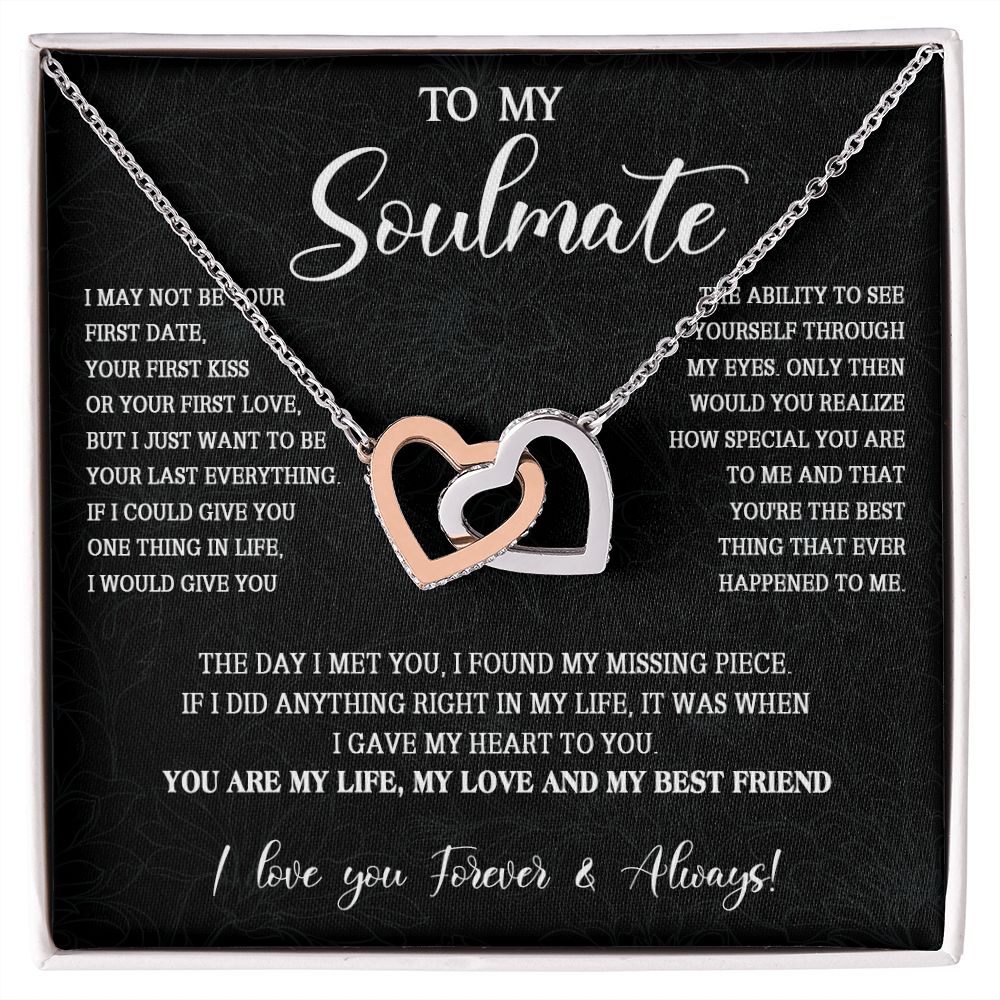 473D To My Soulmate Necklace, Christmas Gift For Her, Gift For Soulmate, Gift For Her