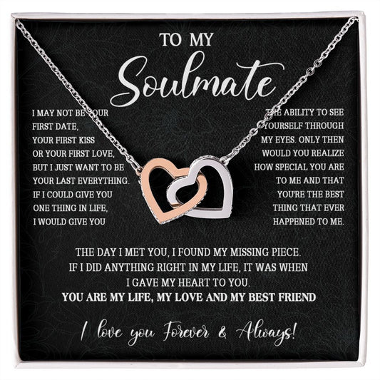 473D To My Soulmate Necklace, Christmas Gift For Her, Gift For Soulmate, Gift For Her