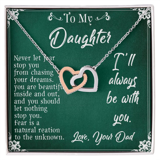 30D To My Daughter Necklace, Daughter Father Necklace, Daughter Gift from Dad