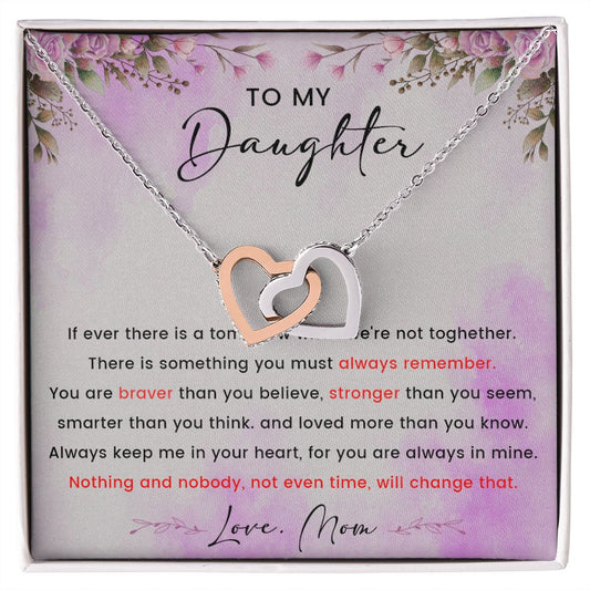 58D To My Daughter Necklace, Love Knot Necklace, Daughter Necklace From Mom