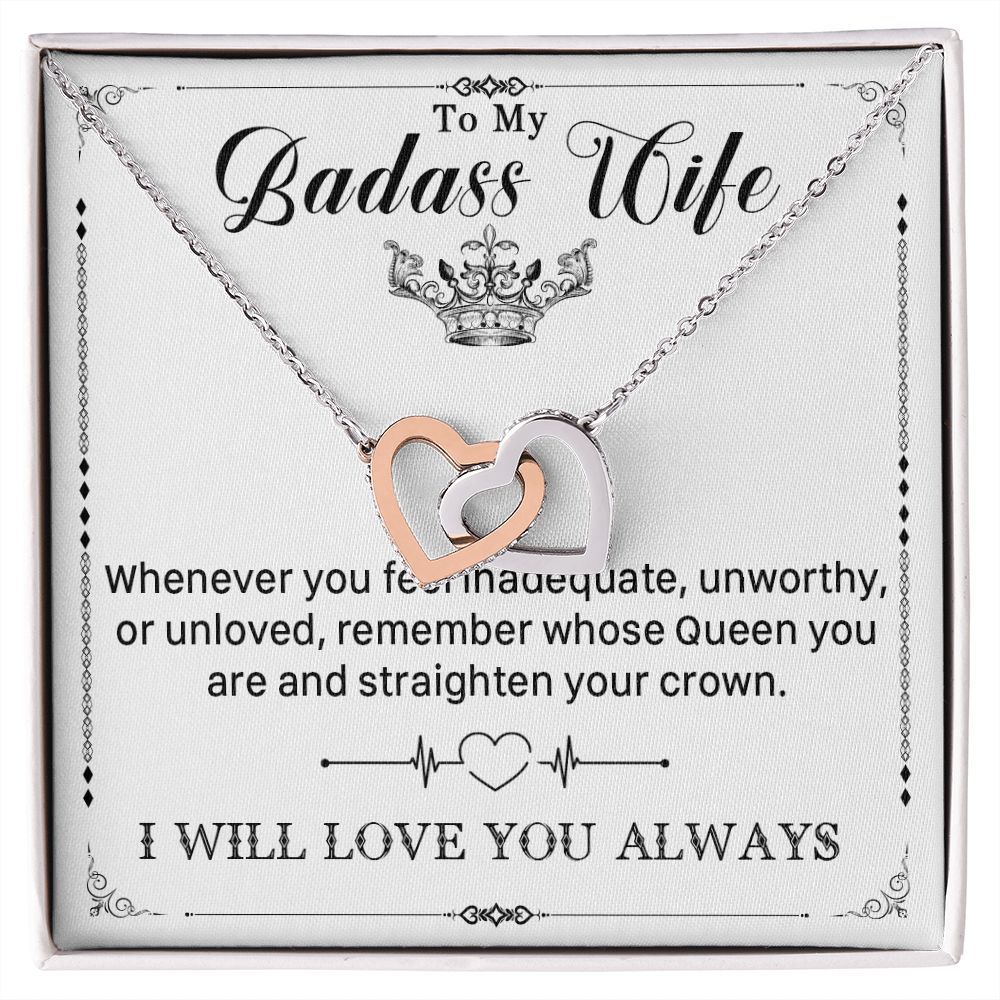 546D To My Badass Wife Pendant Necklace, Wife Necklace Birthday Gift from Husband