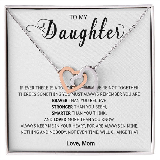 505D To My Daughter Necklace, Birthday Gift For Daughter From Mom, Christmas Jewelry