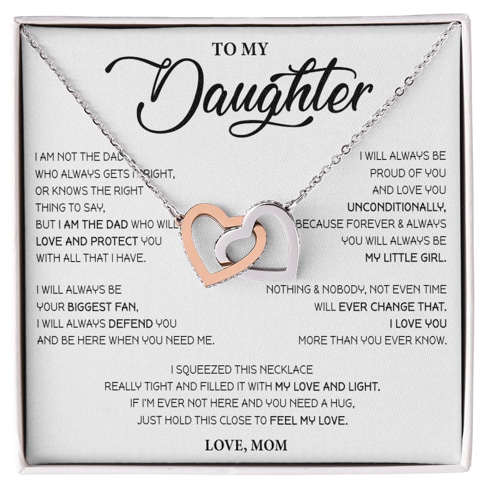 501D To My Daughter Necklace, Love Knot Pendant Necklace, Daughter Gift from Mom