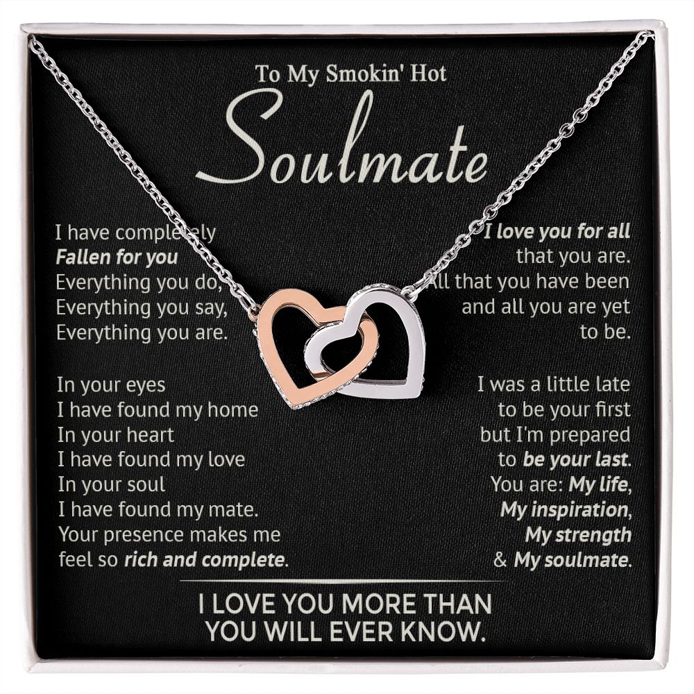 586D To My Smokin' Hot Soulmate Necklace, Beauty Necklace for Wife Girlfriend, Womens
