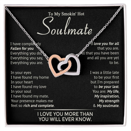 586D To My Smokin' Hot Soulmate Necklace, Beauty Necklace for Wife Girlfriend, Womens