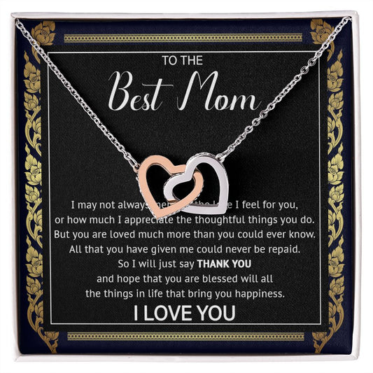 503D To My Best Mom Necklace, Gift For Mom Present For Mom Gifts from Son or Daughter