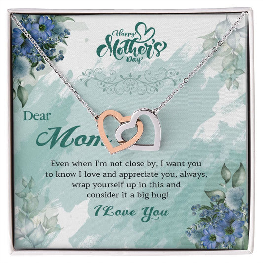 411D Dear Mom I Love You Necklace, Happy Mothers Day Gift Necklace, Necklace Gift Mom