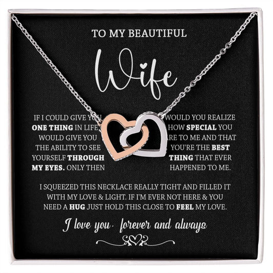 437D To My Wife Necklace, Necklace Gifts For Wife From Husband, Birthday Xmas Gift
