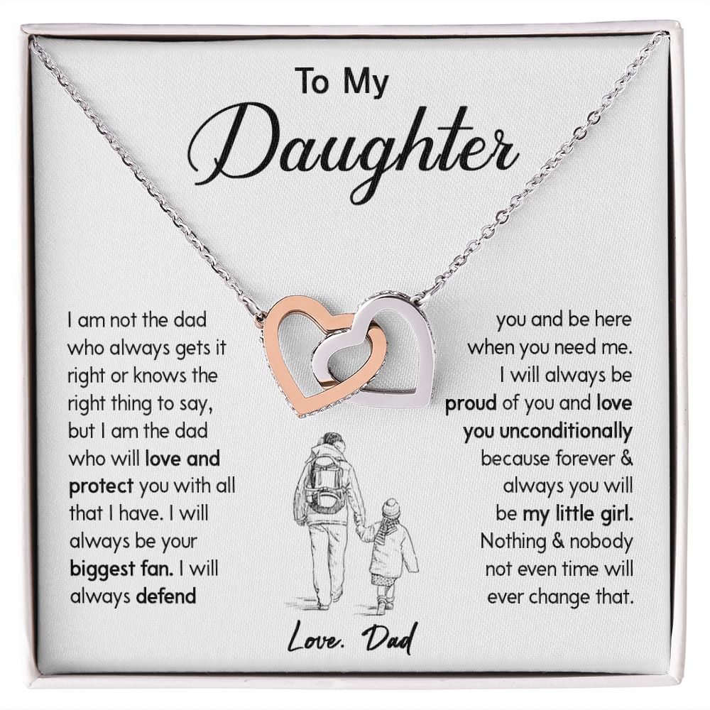 450D To My Daughter Necklace Gift from Dad, Birthday Graduation Christmas Gift