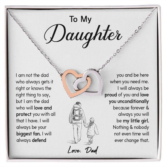 450D To My Daughter Necklace Gift from Dad, Birthday Graduation Christmas Gift