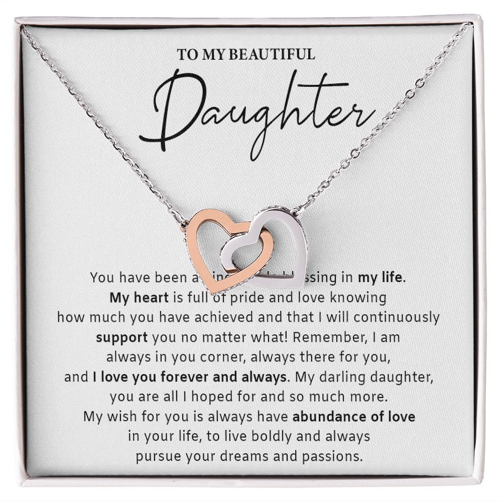 533D Daughter Gift from Mom Dad, Daughter Necklace Gift, Birthday Gift, Xmas Gifts