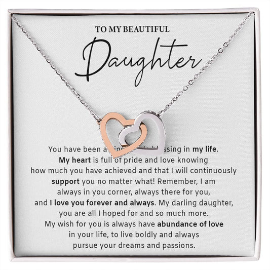 533D Daughter Gift from Mom Dad, Daughter Necklace Gift, Birthday Gift, Xmas Gifts