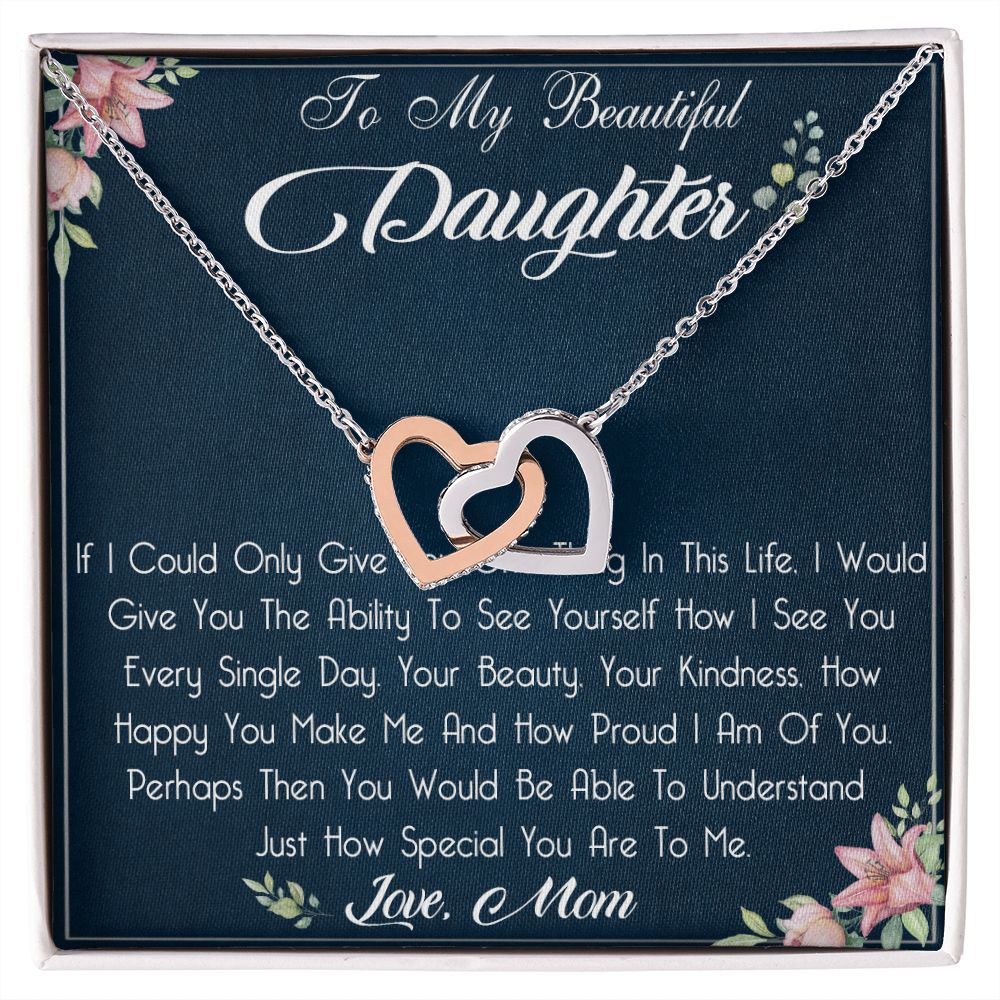 29D To My Beautiful Daughter Necklace, Gift For Daughter From Mom, Daughter Birthday
