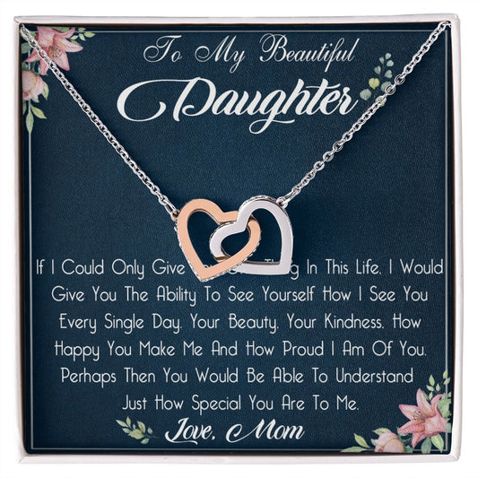 29D To My Beautiful Daughter Necklace, Gift For Daughter From Mom, Daughter Birthday